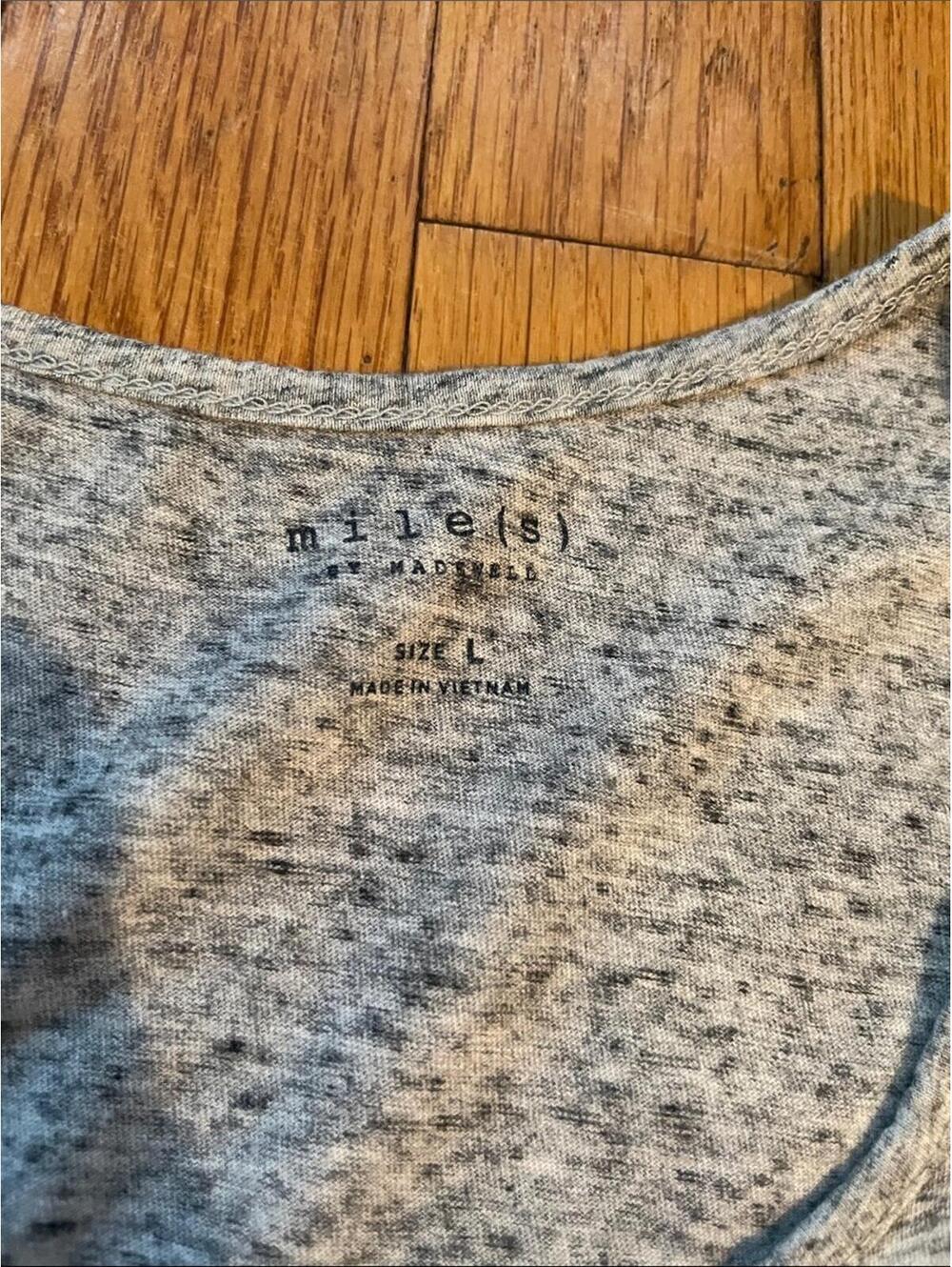 Miles by Madewell Out of Town Graphic Tank Top Heather Gray Large - Picture 3 of 6